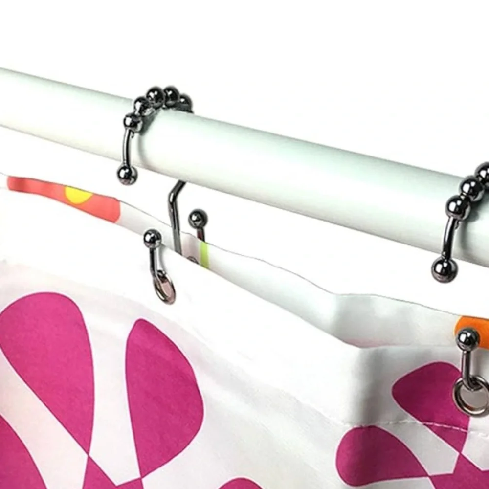 Shower Curtain Hooks with Rolling Balls,Double Rustproof - Dark Bronze
